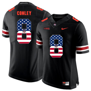 Ohio State Gareon Conley 8 American Flag Black 1 Football Jersey