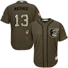 Load image into Gallery viewer, Orioles 13 Manny Machado Green Salute To Service Stitched Mlb Jersey