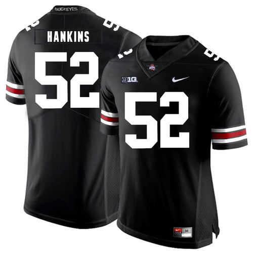 Ohio State Johnathan Hankins 52 Black 2 Football Jersey