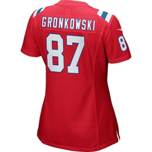 Load image into Gallery viewer, Rob Gronkowski New England Patriots Women's Game Jersey - Red