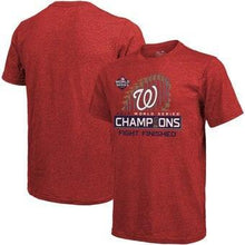 Load image into Gallery viewer, Washington Nationals Majestic Threads 2019 World Series Champions Locker Room T-Shirt - Red MLB T-shirt