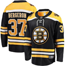 Load image into Gallery viewer, Patrice Bergeron Boston Bruins Breakaway Player Jersey - Black NHL Jersey