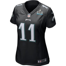 Load image into Gallery viewer, Super Bowl Merchandise Carson Wentz Philadelphia Eagles Womens Super Bowl Lii Bound Patch Game Event Jersey Black