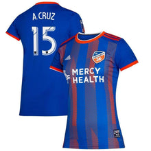 Load image into Gallery viewer, Women's Fc Cincinnati Allan Cruz Blue 2019 Primary Player Jersey
