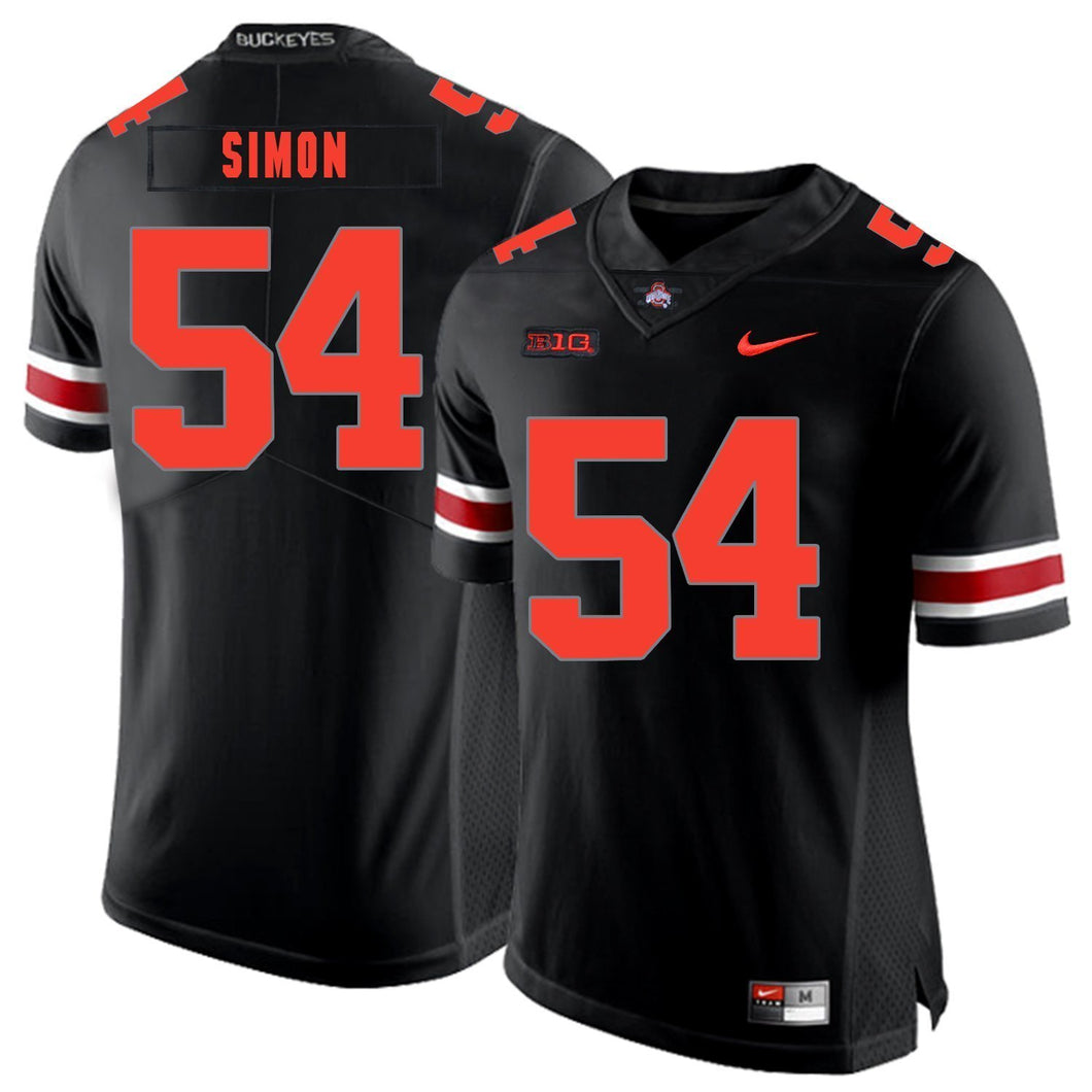 Ohio State John Simon 54  Black 1 Football Jersey