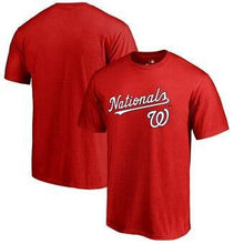 Load image into Gallery viewer, Washington Nationals  Team Lockup T-Shirt - Red MLB T-shirt