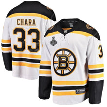 Load image into Gallery viewer, Zdeno Chara Boston Bruins 2019 Stanley Cup Final Bound  Away Breakaway Player Jersey – White