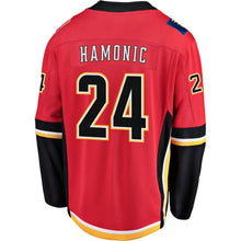 Load image into Gallery viewer, Travis Hamonic Calgary Flames Breakaway Player Jersey - Red NHL Jersey