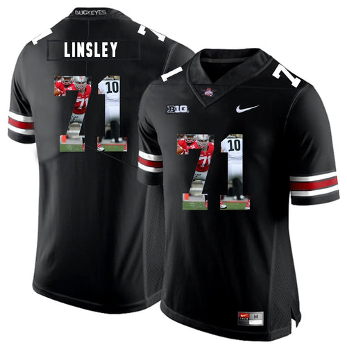 Ohio State Corey Linsley 71 Digital Art Black 2 Football Jersey