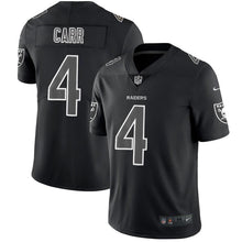 Load image into Gallery viewer, Raiders #4 Carrimpact Black Color Rush Limited Jersey - NFL Jersey