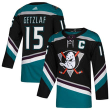Load image into Gallery viewer, Ryan Getzlaf Anaheim Ducks Adidas Alternate  Player Jersey - Black/Teal NHL Jersey