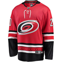Load image into Gallery viewer, Sebastian Aho Carolina Hurricanes Breakaway Player Jersey - Red NHL Jersey