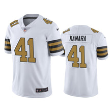 Load image into Gallery viewer, Saints Alvin Kamara 41 Jersey White Color Rush Limited NFL Jersey
