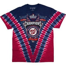 Load image into Gallery viewer, Washington Nationals 2019 World Series Champions V Tie-Dye T-Shirt - Rednavy MLB T-shirt