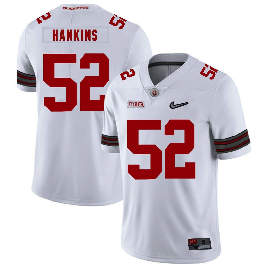 Ohio State Johnathan Hankins 52 White Football Jersey