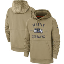 Load image into Gallery viewer, Seattle Seahawks Nike 2019 Salute To Service Sideline Therma Pullover Hoodie - Tan - NFL Pullover Hoodie