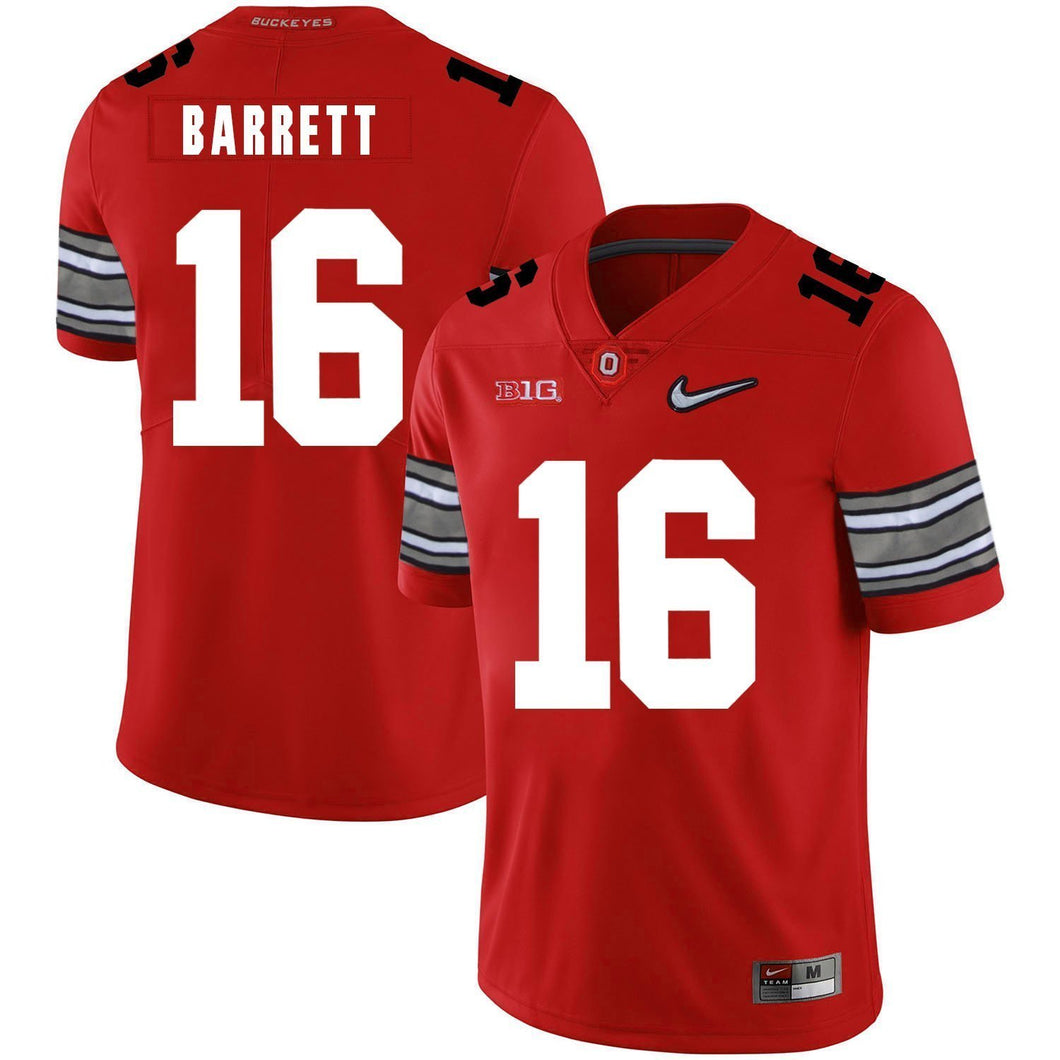 Ohio State J.T. Barrett 16 Red Football Jersey