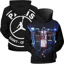 Load image into Gallery viewer, Psg Paris Saint-Germain Jordan X Neymar X Mbappe 3D Hoodie T-Shirt Limited Edition - 3D Printed Full-zip Hoodie