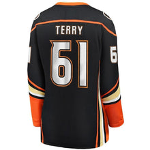 Load image into Gallery viewer, Troy Terry Anaheim Ducks  Women's Home Breakaway Player Jersey - Black NHL Women Jersey
