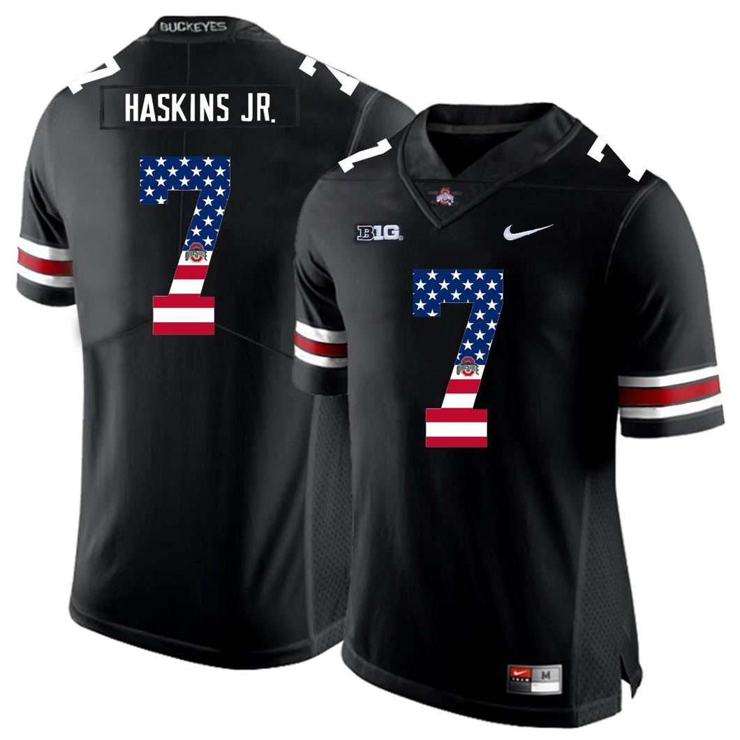 Ohio State Dwayne Haskins 7 American Flag Black 2 Football Jersey