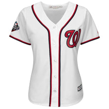 Load image into Gallery viewer, Trea Turner Washington Nationals Majestic Women's 2019 World Series Bound Cool Base Player Jersey - White MLB Jersey