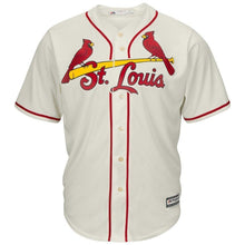 Load image into Gallery viewer, St Louis Cardinals St Louis Cardinals Majestic Big And Tall Cool Base Team Jersey Cream