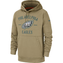 Load image into Gallery viewer, Philadelphia Eagles Nike 2019 Salute To Service Sideline Therma Pullover Hoodie - Tan - NFL Pullover Hoodie