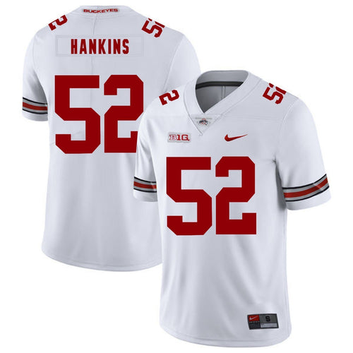 Ohio State Johnathan Hankins 52 White Football Jersey