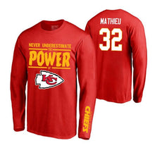 Load image into Gallery viewer, Tyrann Mathieu Never Underestimate Red Nfl T-Shirt NFL Long Sleeve
