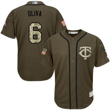 Load image into Gallery viewer, Twins 6 Tony Oliva Green Salute To Service Stitched Mlb Jerseyy