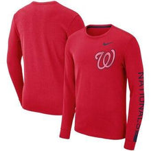 Load image into Gallery viewer, Washington Nationals  Heavyweight Long Sleeve T-Shirt - Red MLB T-shirt