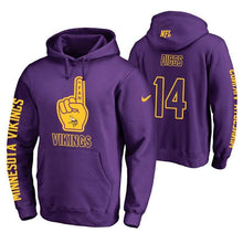 Load image into Gallery viewer, Stefon Diggs 14 Vikings No.1 Fan Pullover Hoodie NFL Men's Hoodie