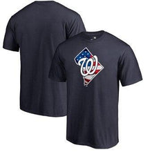 Load image into Gallery viewer, Washington Nationals  2019 Stars &amp; Stripes Banner State T-Shirt - Navy MLB T-shirt