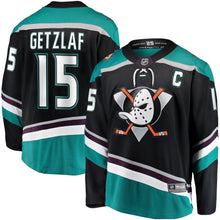 Load image into Gallery viewer, Ryan Getzlaf Anaheim Ducks Alternate Breakaway Player Jersey - Black NHL Jersey