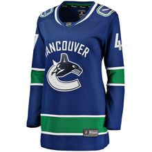 Load image into Gallery viewer, Sven Baertschi Vancouver Canucks  Women's Home Breakaway Player Jersey - Blue NHL Women Jersey