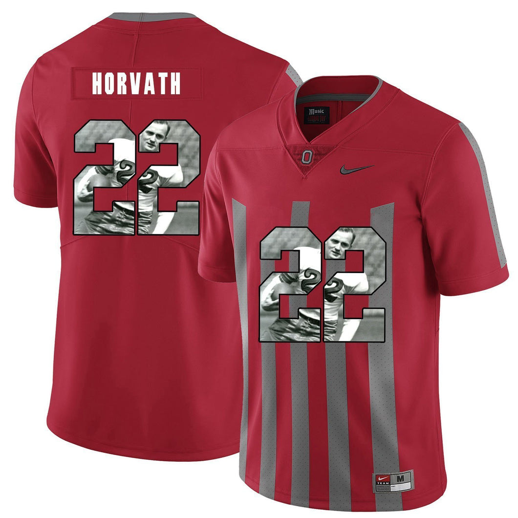 Ohio State Les Horvath 22 Digital Art Red 2 Football Jersey