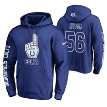 Load image into Gallery viewer, Quenton Nelson 56 Colts No.1 Fan Pullover Hoodie NFL Men's Hoodie