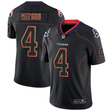 Load image into Gallery viewer, Texans#4 Watsonlights Out Black Color Rush Limited Jersey - NFL Jersey