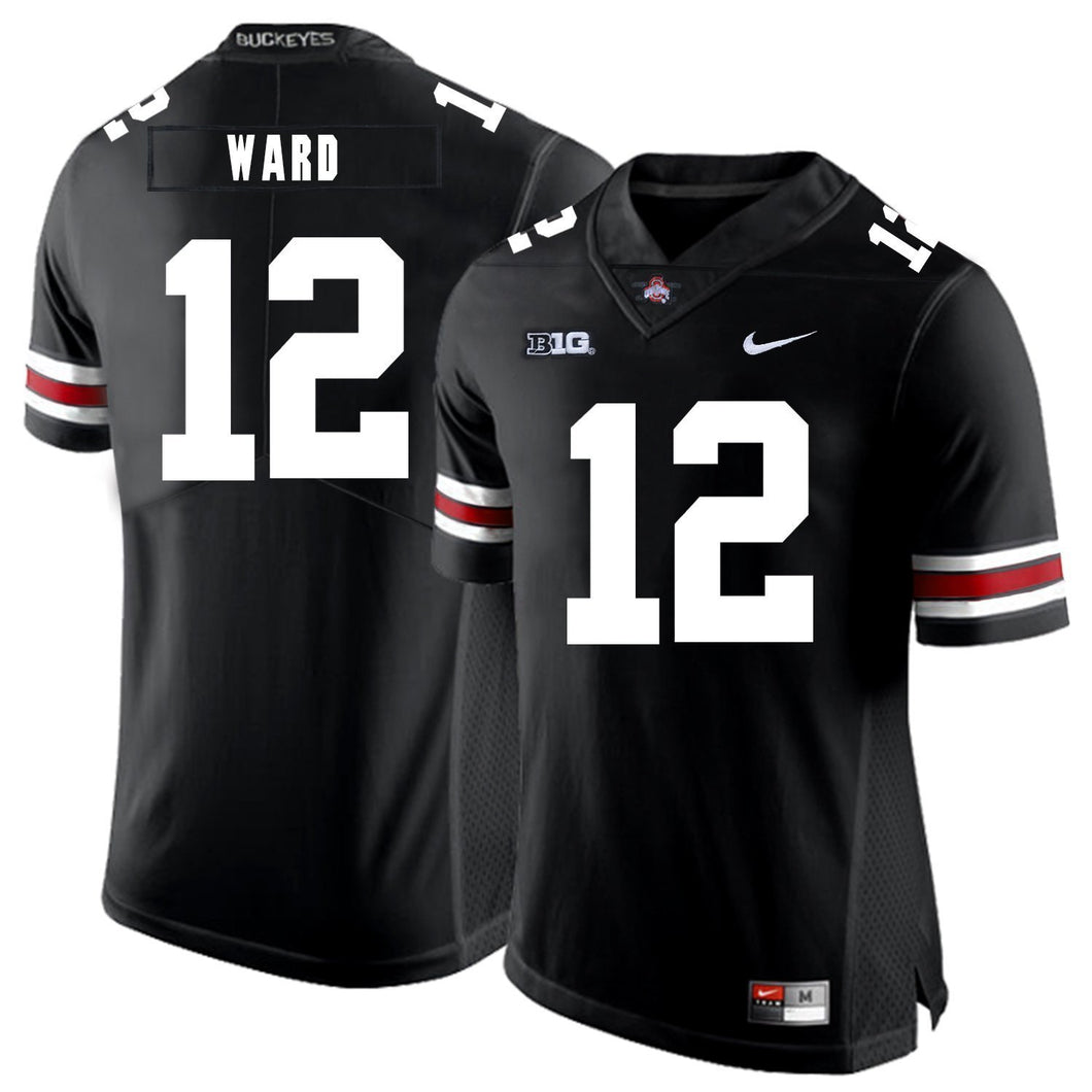 Ohio State Denzel Ward 12 Black 2 Football Jersey