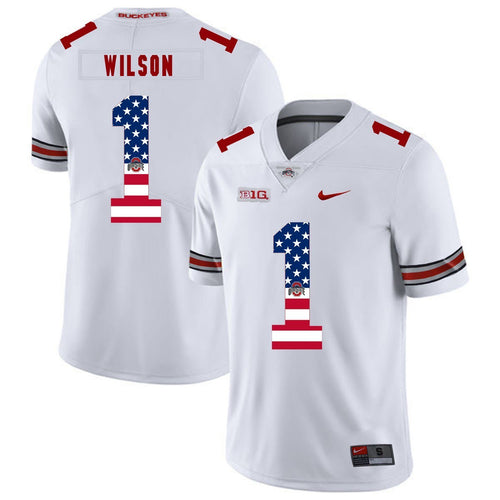 Ohio State Dontre Wilson 1 American Flag White 2 Football Jersey