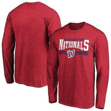Load image into Gallery viewer, Washington Nationals Majestic Bar None Long Sleeve T-Shirt - Red MLB T-shirt