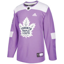 Load image into Gallery viewer, Toronto Maple Leafs Toronto Maple Leafs Adidas 2018 Hockey Fights Cancer Blank Practice Jersey Purple