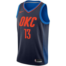 Load image into Gallery viewer, Paul George Oklahoma City Thunder Jersey - Statement Edition – Navy