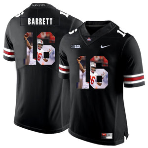 Ohio State J.T. Barrett 16 Digital Art Black 2 Football Jersey