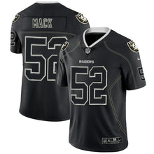 Load image into Gallery viewer, Raiders #52 Macklights Out Black Color Rush Limited Jersey - NFL Jersey