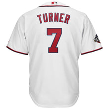 Load image into Gallery viewer, Trea Turner Washington Nationals Majestic 2019 World Series Bound Cool Base Player Jersey - White MLB Jersey