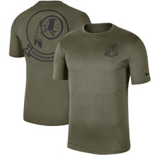 Load image into Gallery viewer, Washington Redskins Nike 2019 Salute To Service Sideline Seal Legend Performance T-Shirt - Olive - NFL TShirt