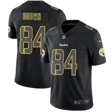 Load image into Gallery viewer, Steelers Brown #84Impact Black Color Rush Limited Jersey - NFL Jersey