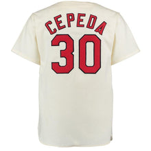 Load image into Gallery viewer, Orlando Cepeda 1967 St. Louis Cardinals Mitchell &amp; Ness Home Throwback Jersey - Cream