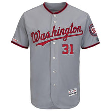 Load image into Gallery viewer, Washington Nationals Max Scherzer Washington Nationals Majestic Road Collection Flex Base Player Jersey Gray